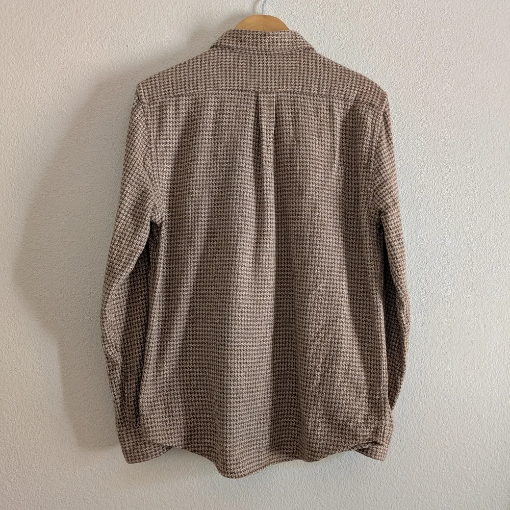 Portuguese Flannel Abstract Houndstooth Flannel Button Up Shirt - Picture 7 of 7